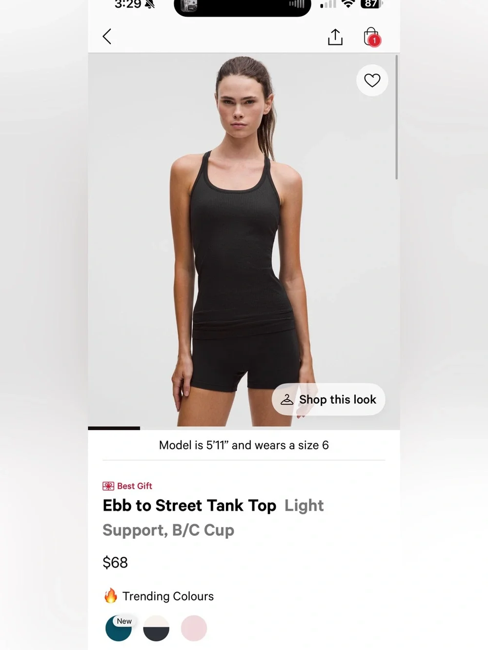 Lululemon Edd to Street Black Ribbed Racerback Tank Top - Women